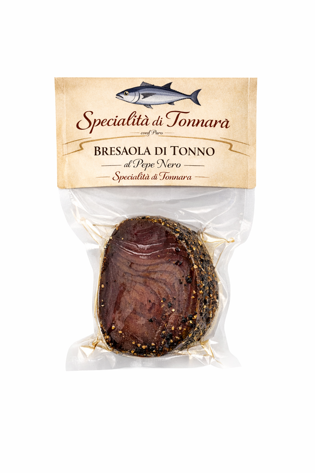 Bresaola di Tonno aromatizzata al Pepe Nero