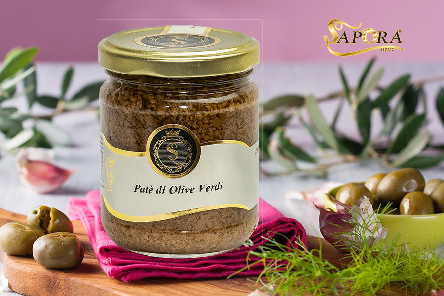Paté di Olive Verdi Siciliano 230g – Crema di Olive Artigianale per Bruschette e Antipasti