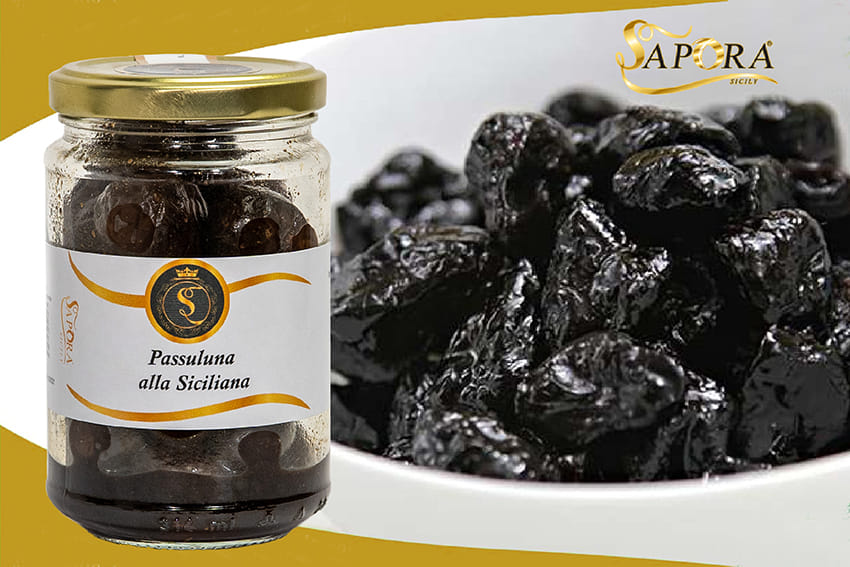 Olive Nere (Passuluna) alla Siciliana 195g