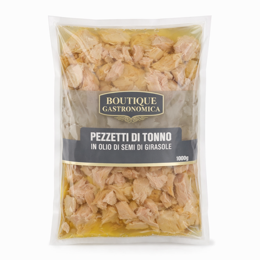Pezzetti di Tonno in Olio di Semi di Girasole 1000g