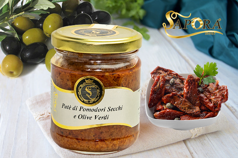 Patè di Pomodori Secchi e Olive Verdi