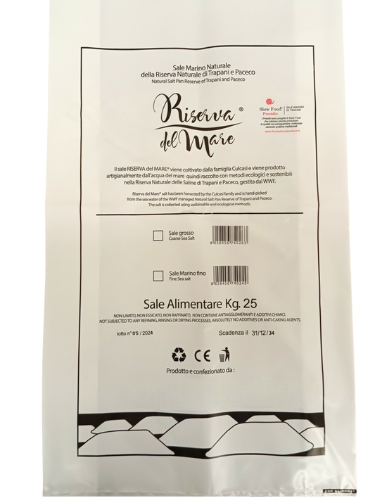 Sale integrale artigianale Presidio Slow Food macina fine 25 kg