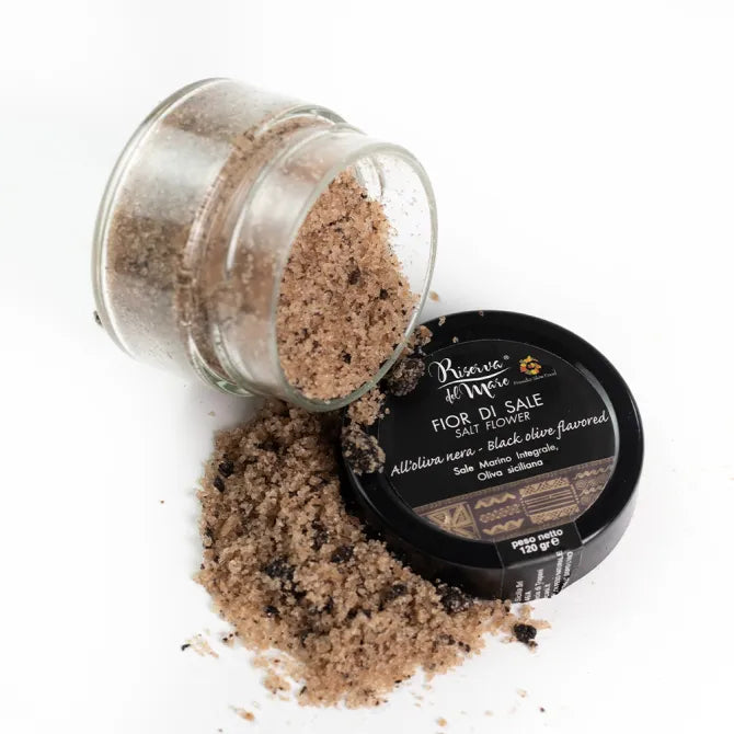 Fior di Sale aromatizzato alle olive nere Presidio Slow Food 120g
